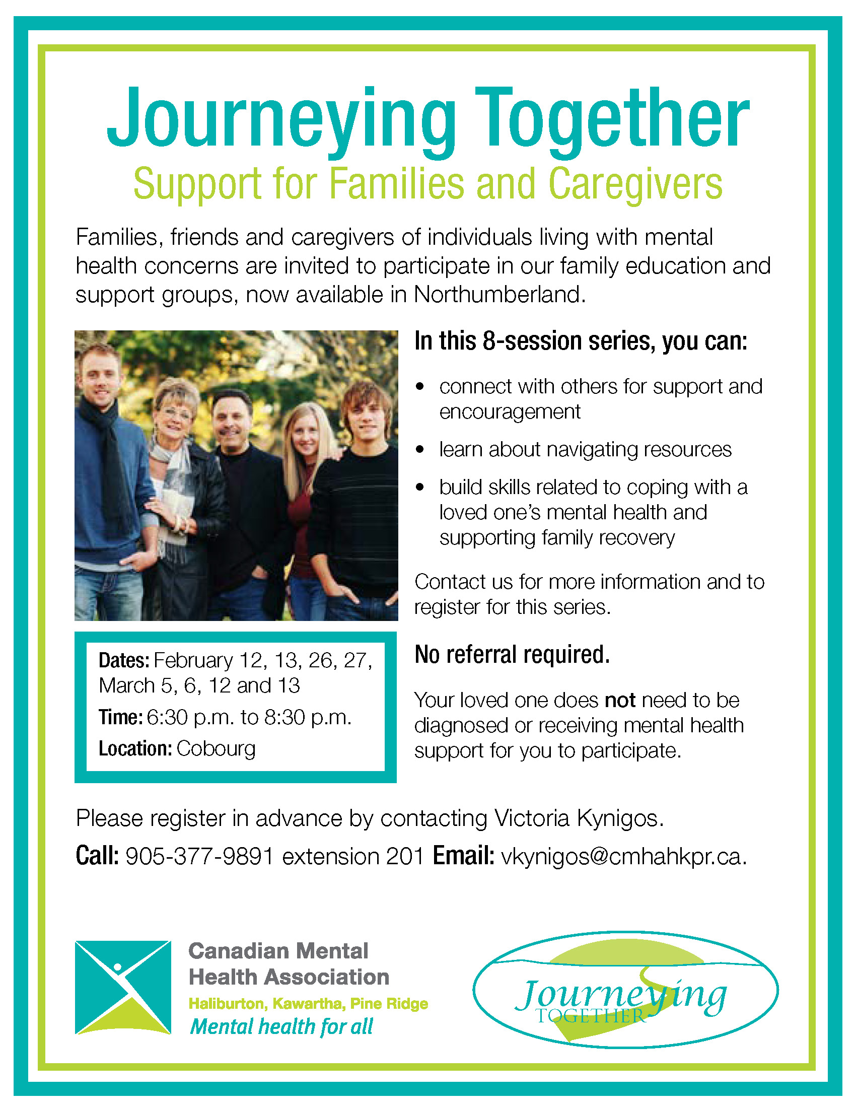 Journeying Together Caregiver Program Launching In Cobourg Cmha