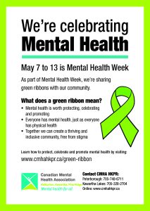 Green ribbon for mental health awareness