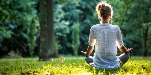 woman meditating